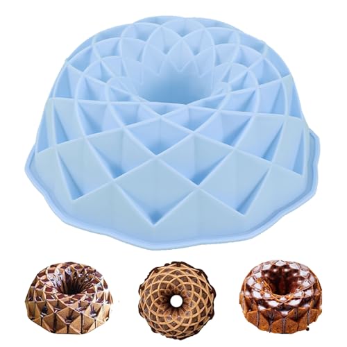 ESYFOR Gugelhupfform Silikon 23cm, Silikon Backform Antihaftbeschichtung Kuchenform Groß Gleichmäßige Wärmeverteilung Leicht zu Reinigen Backformen für Kuchen,Götterspeise,Gelatine,Brot ESYFOR Gugelhupfform Silikon 23cm, Silikon Backform Antihaftbeschichtung Kuchenform Groß Gleichmäßige Wärmeverteilung Leicht zu Reinigen Backformen für Kuchen,Götterspeise,Gelatine,Brot