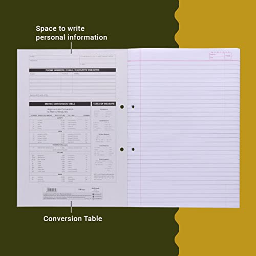 Image of YOUVA Navneet Youva | Refill Book For Projects And Extensions | Hard Base Notebook With Patti Binding | A4 Size - 21Cm X 29.7Cm | Single Line | 150 Pages | Pack Of 3