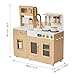 Teamson Kids Little Chef Cyprus Play Kitchen Set for Toddlers with 14 Accessories, Wooden Toy Cooking Playset for Kids Ages 1-8, Montessori Cooking Station, Light Oak/White Pretend Kitchen