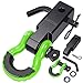 AUTOBOTS Shackle Receiver 2", 35,000 Lbs Break Strength Heavy Duty Receiver with 5/8" Screw Pin, 3/4 Shackle, Towing Accessories for Jeep Vehicle Recovery Off-Road, Green&Black
