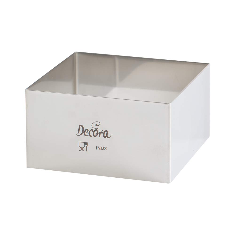 DECORA 0063794 Stainl. Steel Square 12x12x4,5 H Cm