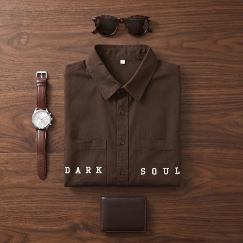 Image of IndoPrimo Men's Premium Cotton Casual Shirt for Man | Full Sleeve Relaxed Fit Stylish Shirt | Trendy Streetwear, Casual & Everyday Wear
