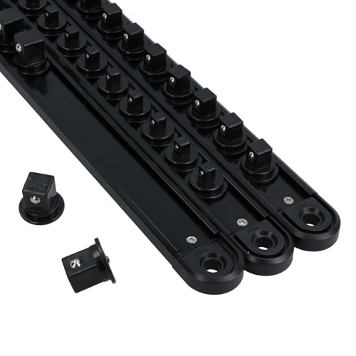Rieles de almacenamiento magnéticos para herramientas con clips giratorios ajustables 6
