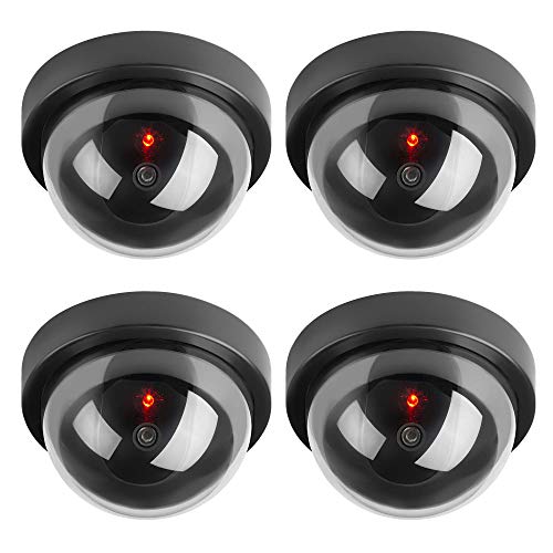 TOROTON Dummy Fake Security CCTV Dome Camera Simulation Monitor with LED Flashing Light, Outdoor and...