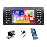 4G+64G - Double Din Car Stereo Radio for BMW 5 Series E39 1995-2002 with Wireless CarPlay Android Auto,7' HD Touch Screen Car Player GPS Head Unit Mirror Link WiFi Bluetooth RDS SWC Backup Camera