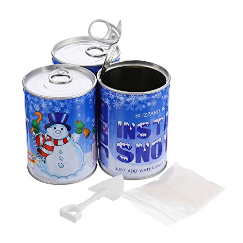 YARNOW 3 conjuntos de decoração de neve falsa, pó de neve artificial instantânea para decoração de á