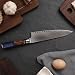 Imagen de Cuchillo Chef Acero Damasco Auténtico 67 Capas Cuchillo Japonés Profesional para cualquir Cocinero Set Juego Cuchillos Japoneses Cocina Acero Alto Carbono Patrón Damasco Afilado Damascus Knife