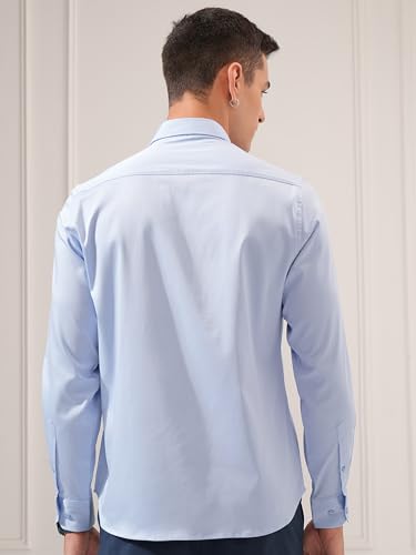 Image of Highlander Men's Slim Fit Formal Shirt | Solid Formal Shirt for Men | Comfortable Fabric | Stylish Design for Everyday Use & Office Wear