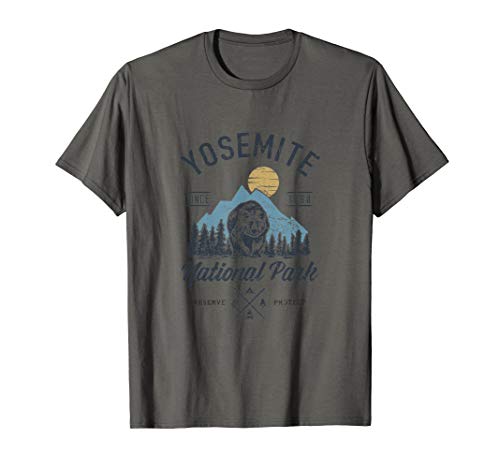 Vintage Retro Yosemite National Park Hiking T Shirt T-Shirt
