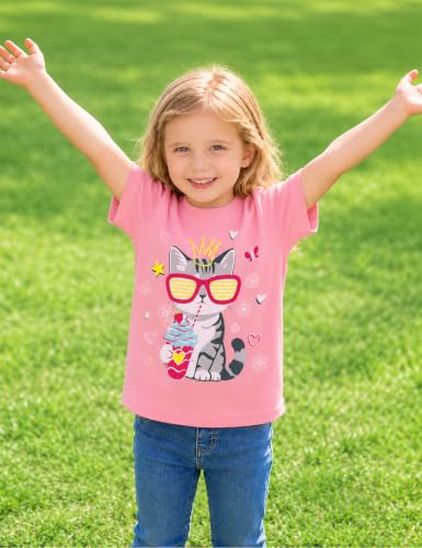 Image of Toddler Girls T-Shirt Short Sleeve Cartoon Graphic Tee 2-6T