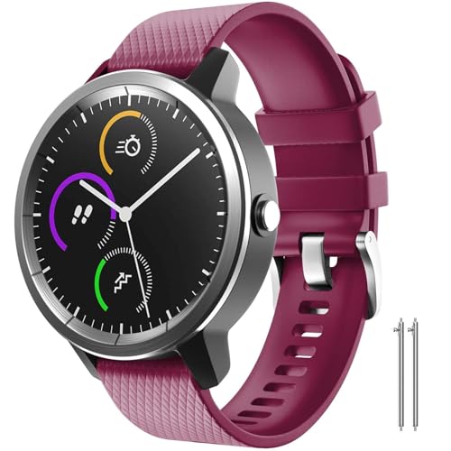 Correa de liberación rápida de 20 mm para reloj Vivoactive 3 y Forerunner 245 de silicona suave