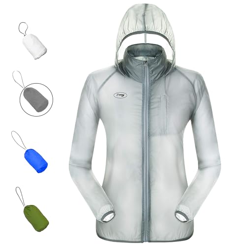 Dooy Sun Protection Jacket Ultra Light Thin Breathable Packable Outdoor Cycling Jacket Hoodie Skin...