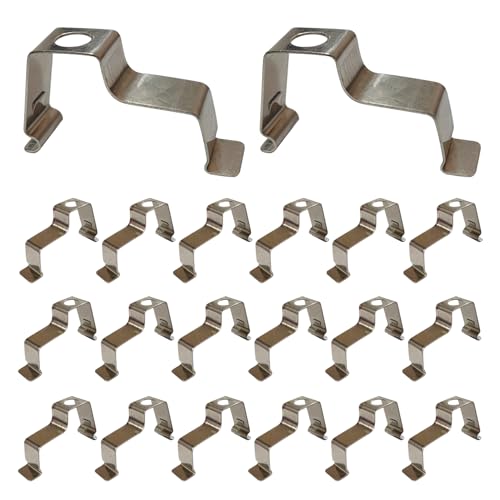 Bonchoice Stainless Steel Rabbit Water Nipples Dispenser Hamster Waterer Automatic Watering System (Stainless Steel, 20pcs Clips)