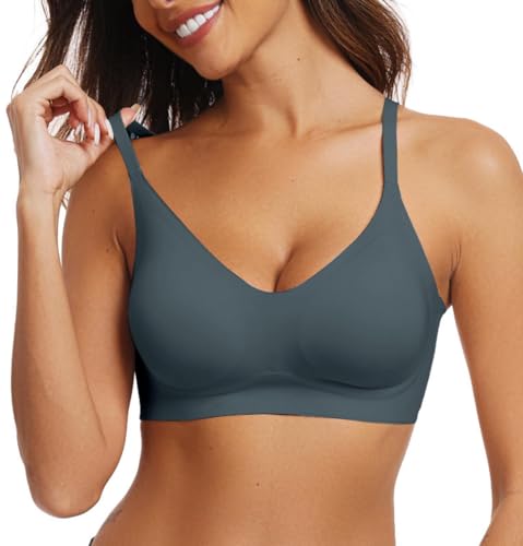 Image of OEAK Womens Wireless Jelly Bras Gel Comfortable Everyday Tshirt Bras XXL