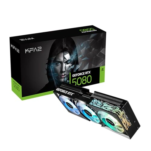 KFA2 GeForce RTX 5080 1-Click OC Xtreme Tuner App Control 16GB GDDR7 256-Bit DP 2.1b*3/HDMI 2.1b/DLSS 4/Gaming Grafikkarte