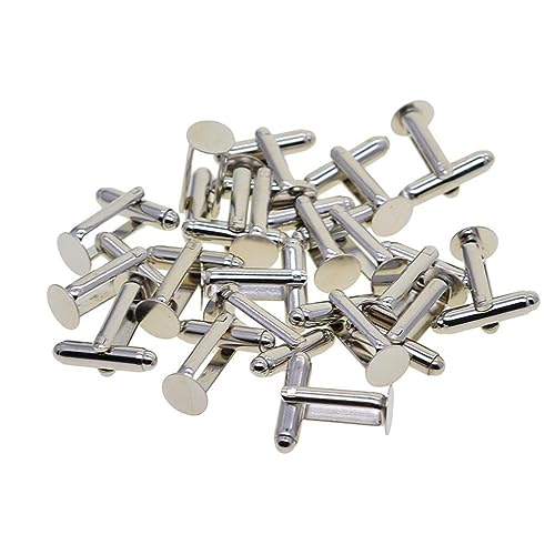 kesurpae Basi per gemelli cabochon rotondi vuoti durevoli da 8 mm, confezione da 20, per gemelli formali fai-da-te