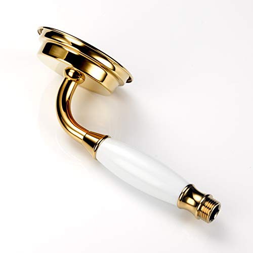 Cabezal de ducha manual tradicional Shile oro redondo miniatura 5