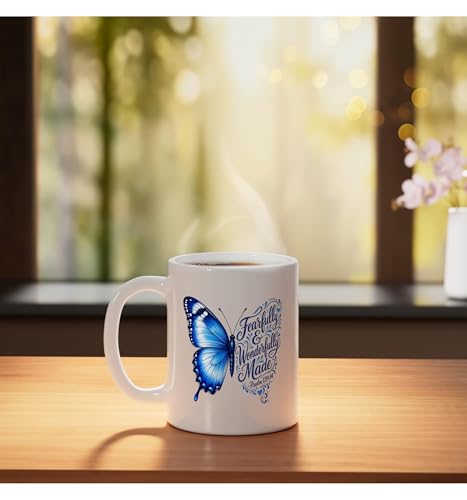Taza de cerámica con versículo bíblico Psalm 139:14 11 oz miniatura 3