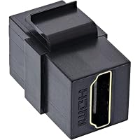 InLine 76202M HDMI Keystone Snap-In Einsatz 4K/60Hz, HDMI A Buchse/Buchse, schwarz – Ansicht 2
