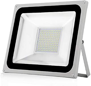 NIKEEYEN 100W LED Floodlight,Waterproof IP65 Outdoor Security Light, 10000LM, 6500K Cool Light, Outdoor Floodlight Garden Light for Yard Garage Playground Warehouse Parking Lot