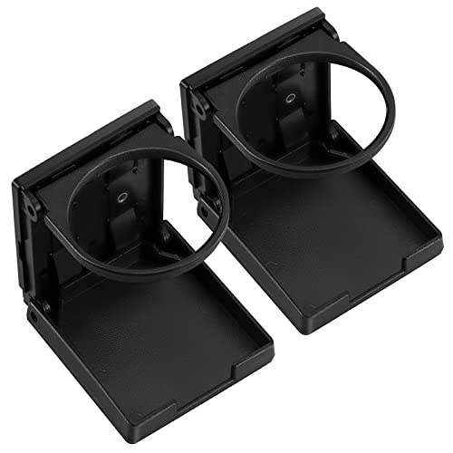 Thlevel 2X Universel r&eacute;glable Tasse de Boisson Porte-gobelet Voiture Camion Bateau Van Home Plastique 99mm, Noir (A)