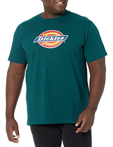 Dickies Short Sleeve Tri-Color Logo Graphic T-Shirt, Forest, LT - image 1