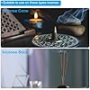 PATIKIL Incense Holder, 2 Pack Brass Incense Cone Burner Stick Holder with 9 Holes Incense Stand Base for Yoga Spa Room Home Office, 0.8 Dia. 0.4 Tall