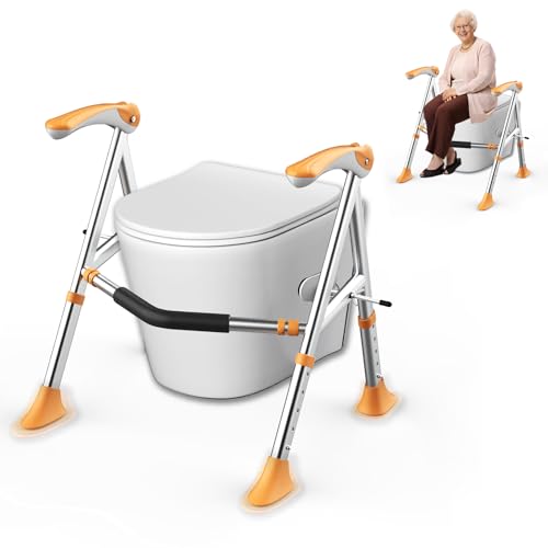 TYGYSDO KY-1567-OR Toilet Standing Aid for Seniors, Height Adjustable, Toilet Riser, Grab Bar for Toilet, Disabled Toilet Seat, Easy Installation