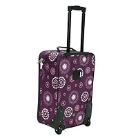 Rockland Fashion Softside Upright Luggage Set, Expandable, Purple Pearl, 2-Piece (14/19) — image 4