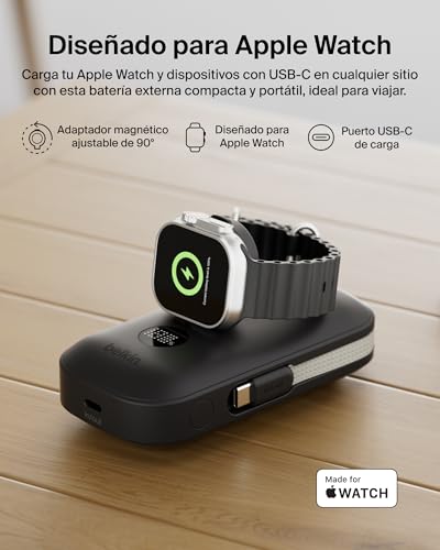 Batería externa Belkin para evitar quedarte sin energía en tu Apple Watch y móvil USB C 2