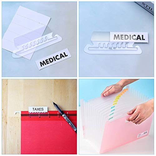 File Folder Tabs, Paxcoo 50 Sets Hanging File Folder Labels Tabs And Inserts For Hanging Folders #TOP5