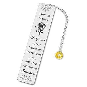 Kaluofan Sonnenblumen Lesezeichen mit Kette MB2