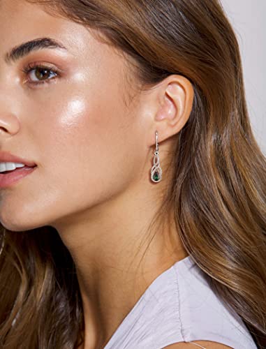 Yl Infinity Earrings 925 Sterling Silver Twist Dangle Drop Earring Created Emerald Celtic Knot Leverback Jewelry For Women #TOP1