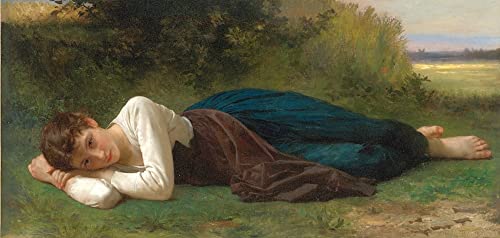 Posters et art Bouguereau Le Repos : tableau décoration chambre 60x90