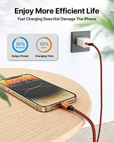 iPhone Charger Cable [4Pack 0.5+1+1.5+2M] iPhone Charging Cable Nylon Braided USB Lightning Cable iPhone Lead Fast Charging Cable for iPhone 14 13 12 11 Pro Max Mini XR XS X 8 7 6s 6 Plus 5 SE, iPad