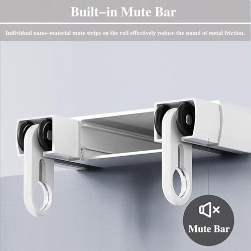 Tringle à rideaux occultante blanche 310 cm avec supports