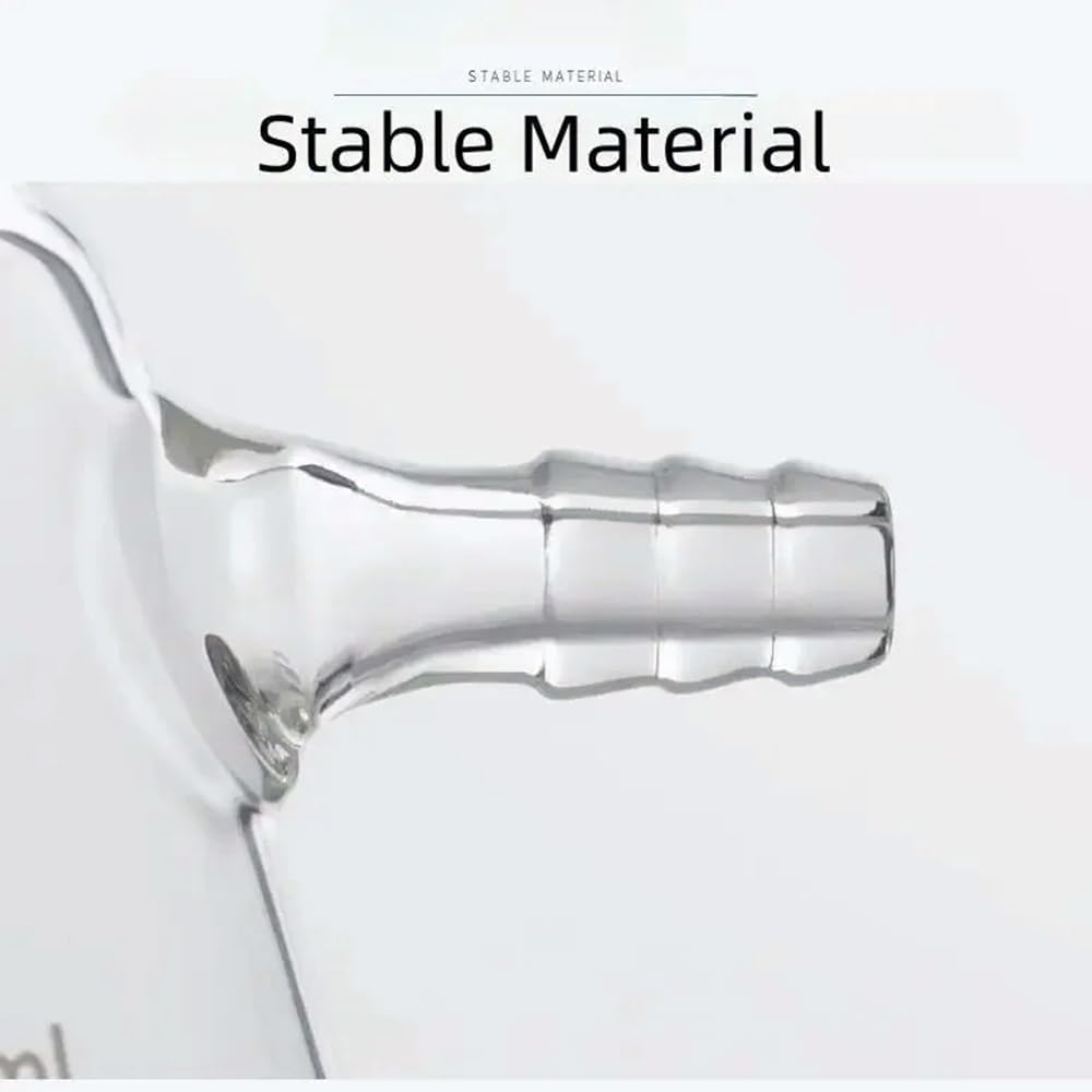 Glas-Erlenmeyerkolben mit weiter Öffnung, Laborgeschliffener konischer dreieckiger Filterkolben mit Düse, 25–3000 ml(Caliber 24,2000ml)