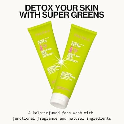 Pacifica Kale Detox Face Wash for Oily & Acne-Prone Skin, Deep Cleansing Facial Cleanser & Makeup Remover with Super Greens Kale, Seaweed & Clay, 5 fl oz Clean Beauty, Vegan & Cruelty-Free