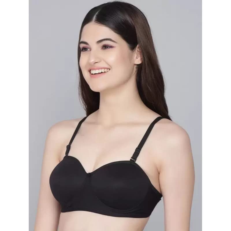 Image of Women's Cotton Lightly Padded Non-Wired T-Shirt Bra Pack of 2 (Reg HC-P2 Multicolor 30)