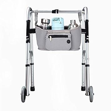 Walker Basket Folding Walker with Cup Holder,FUSHIDA Walker Bag,Walker Accessories for Elderly,Wheelchair Pouch for Walkers,Walker Rollator Bag,Folding Walkers Tote Bag,Walker Pouch for Senior