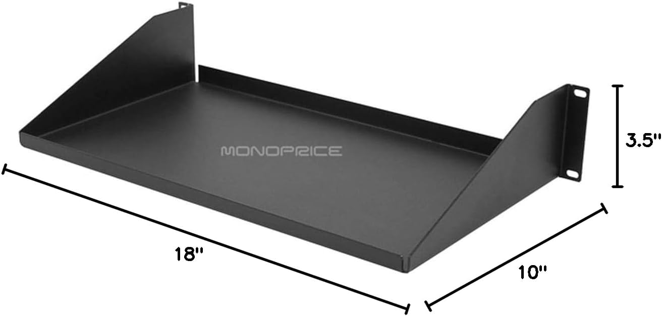 Monoprice 3.5(H)X10(D)X19(W) 30Lbs Single Sided Shelf 108631