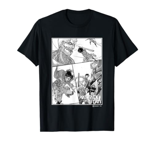 Attack on Titan Survey Corps VS Armored Titan Manga Panels T-Shirt