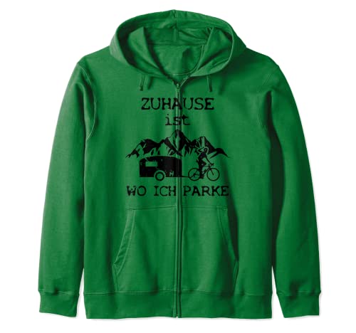 Fahrrad Wohnwagen Zuhause Ist Wo Ich Parke Fahrradwohnwagen Kapuzenjacke
