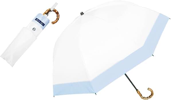 Amazon | 芦屋ロサブラン 折り畳み 2段折り ショート 日傘 コンビ 竹