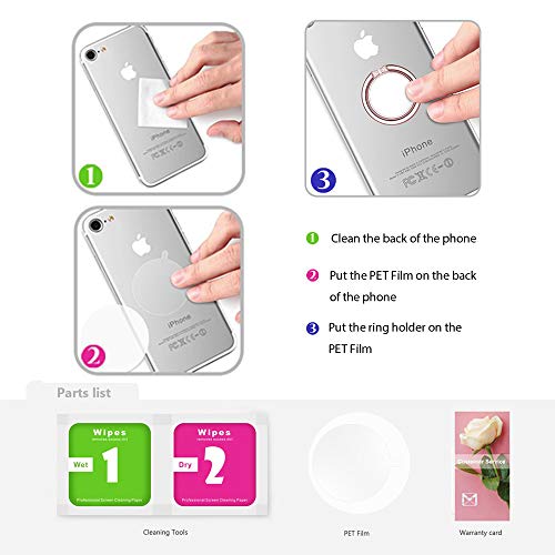 Mirror Finger Ring Holder, Iceya Cell Phone Ring Stand Holder 360°Rotation Case Ring Grip Mount For Iphone 7/7 Plus, Galaxy S8/S8 Plus And Other Smartphones (Gold) #TOP5