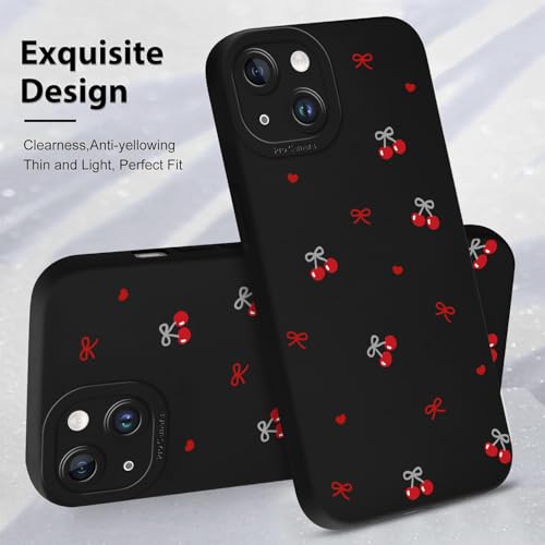 Coque esthétique iPhone 14 tendance cerise pour look de lycéenne
