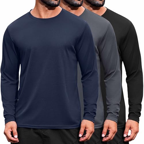 COOFANDY Long Sleeve Shirts for Men Moisture Wicking Activewear T-Shirts Workout Running Shirts