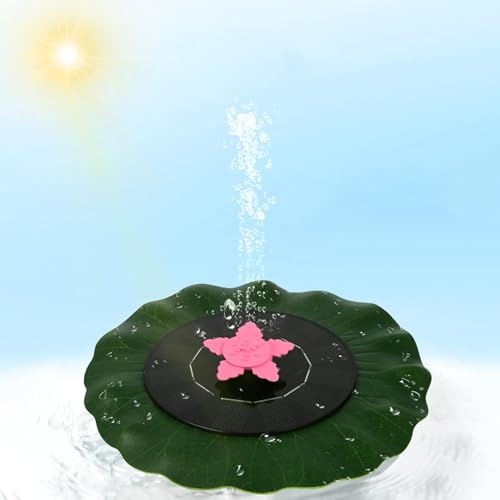 Image of Oblivion Solar Fountain for Garden 1 Pc - Decorative Solar-Powered Floating Water Pump with Lotus Leaf Base for Bird Bath and Pond - Energy-Efficient Aerator with Multiple Spray Nozzles