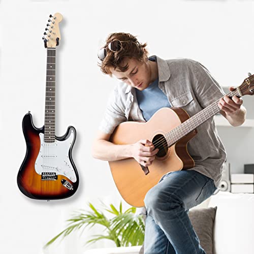 Guitar Wall Mount, Guitar Wall Hangers 2 Pack, Black Walnut Wall Guitar Mount, V-Shaped Guitar Hook With Rotatable Yoke, Guitar Hanger For Acoustic Electric Guitar, Bass, Mandolin, Banjo, Dobro #TOP5