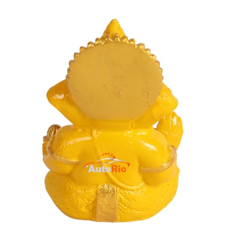 Image of Shri Ganesha Idol for Car Dashboard | Lord Statue for Home, Office & Pooja Room Decor | Spiritual Gift for Housewarming, Festive & Religious Occasions(Yellow)